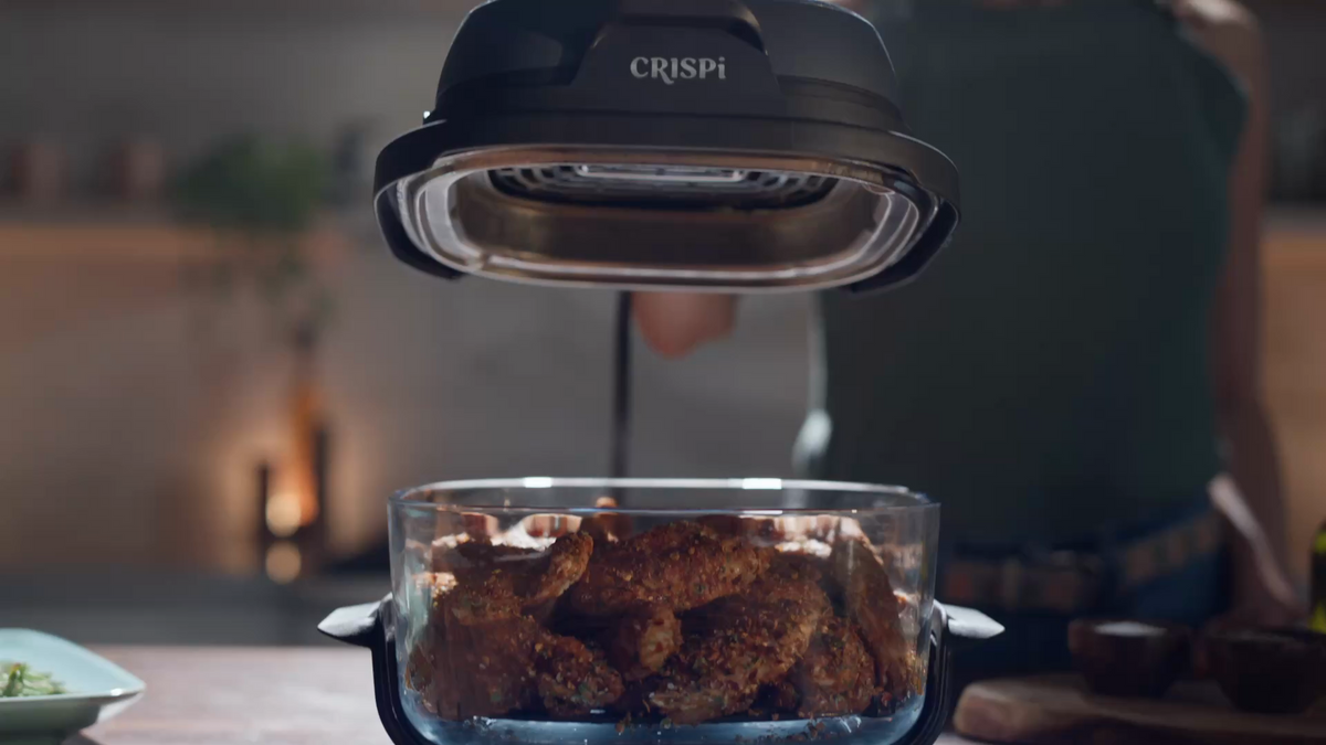 Ninja Crispi 5-in-1 Portable Glass Air Fry Cooking System, 3 Containers & Cover