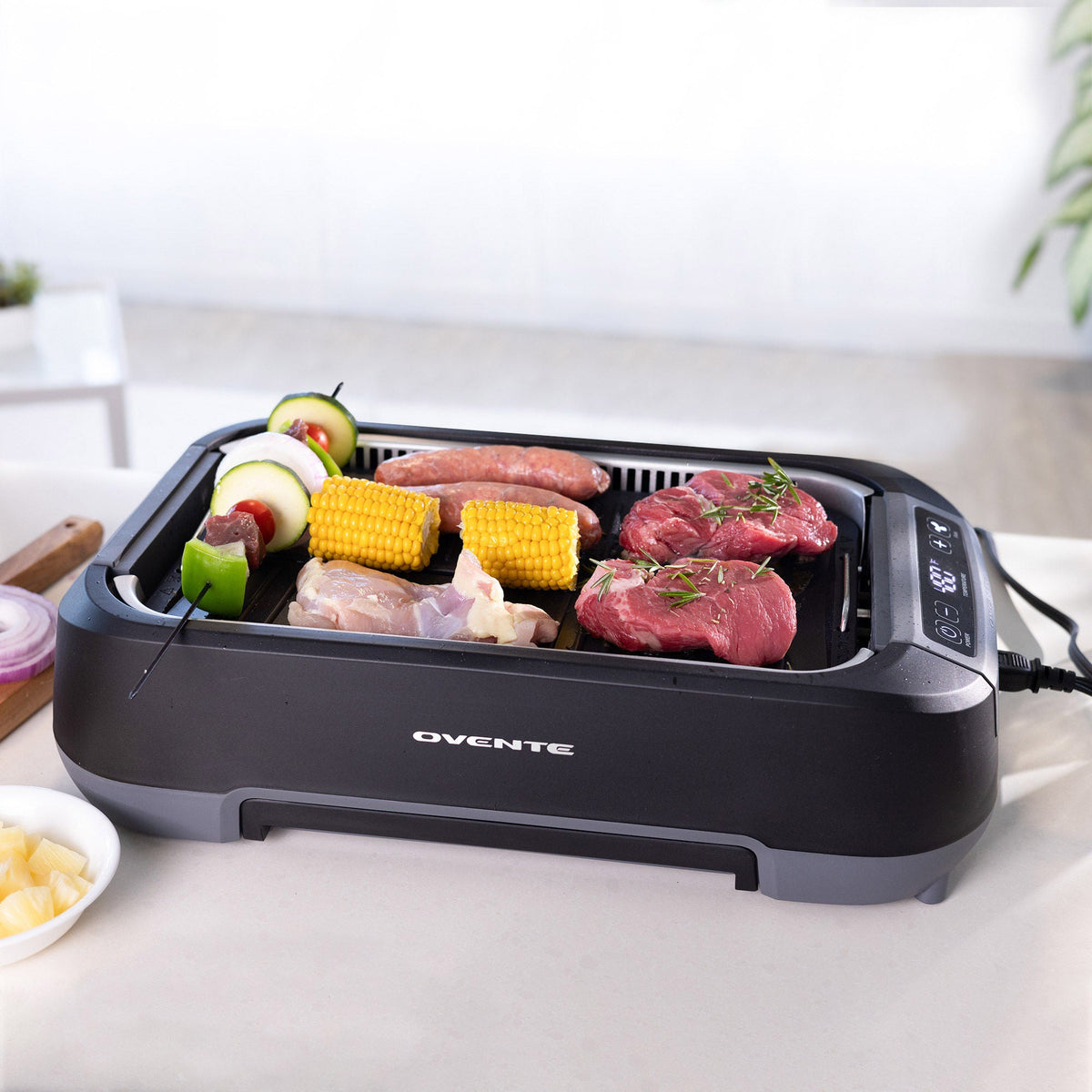Ovente Smokeless Griddle & Grill System
