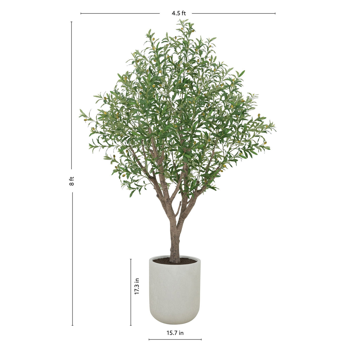 Faux 8' Olive Tree
