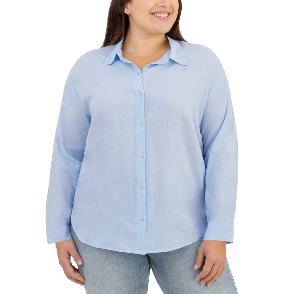 BlankNYC Women's Linen Blend Button Up Shirt - image 7