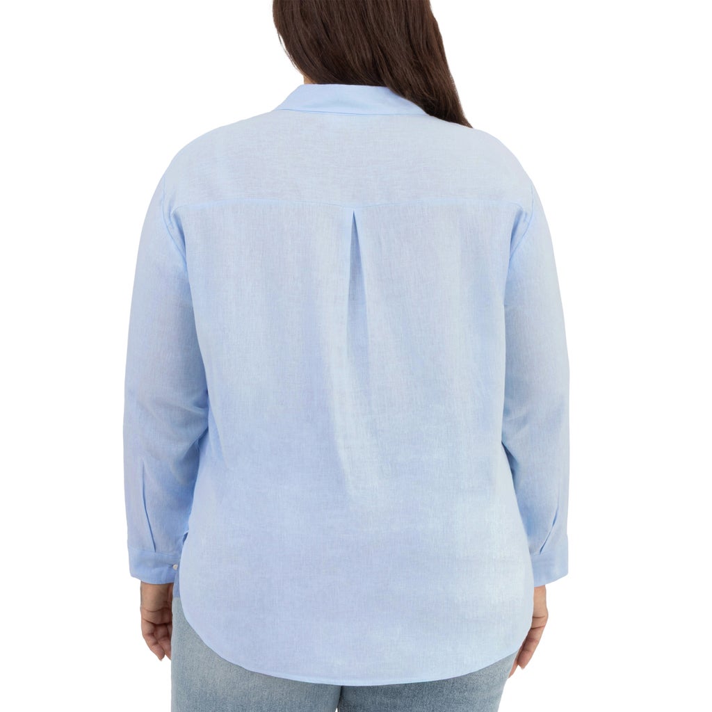BlankNYC Women's Linen Blend Button Up Shirt - image 8