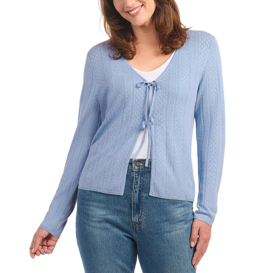 Hilary Radley Women's Tie Front Cardigan
