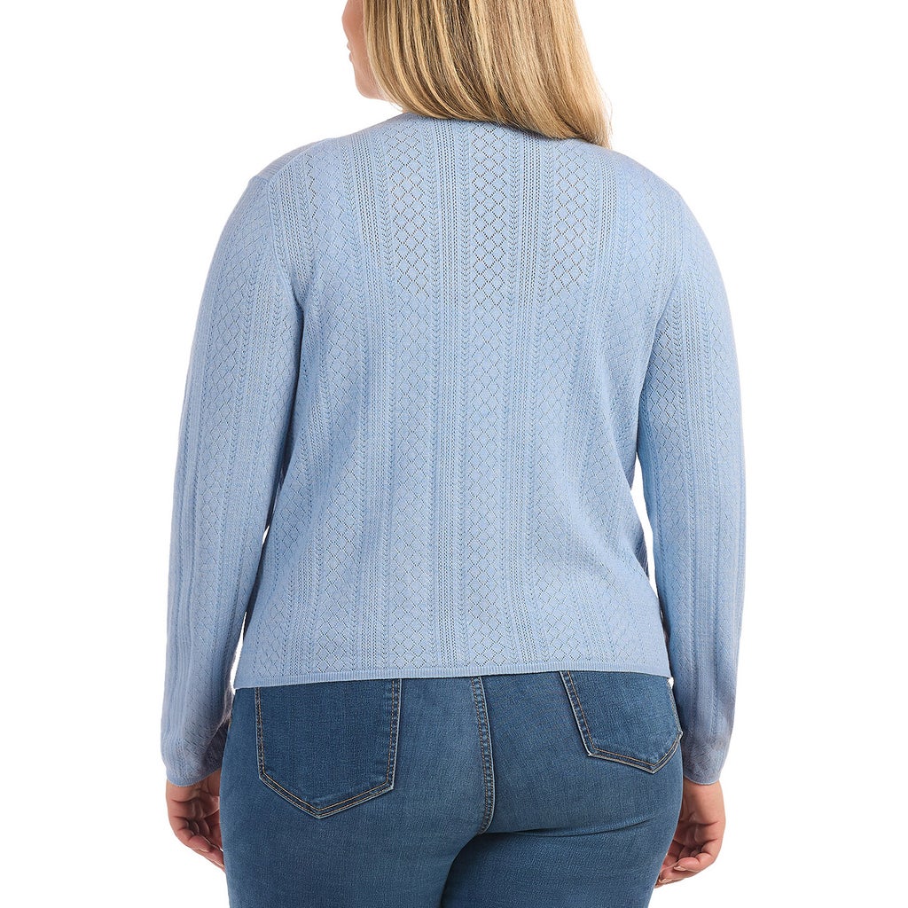 [color:light blue] Hilary Radley Women's Tie Front Cardigan - Light Blue - image 6