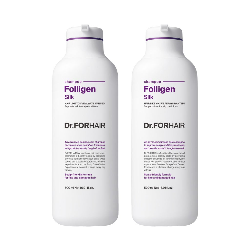 Dr.FORHAIR Folligen Silk Shampoo, 16.9 fl oz, 2-pack - product image