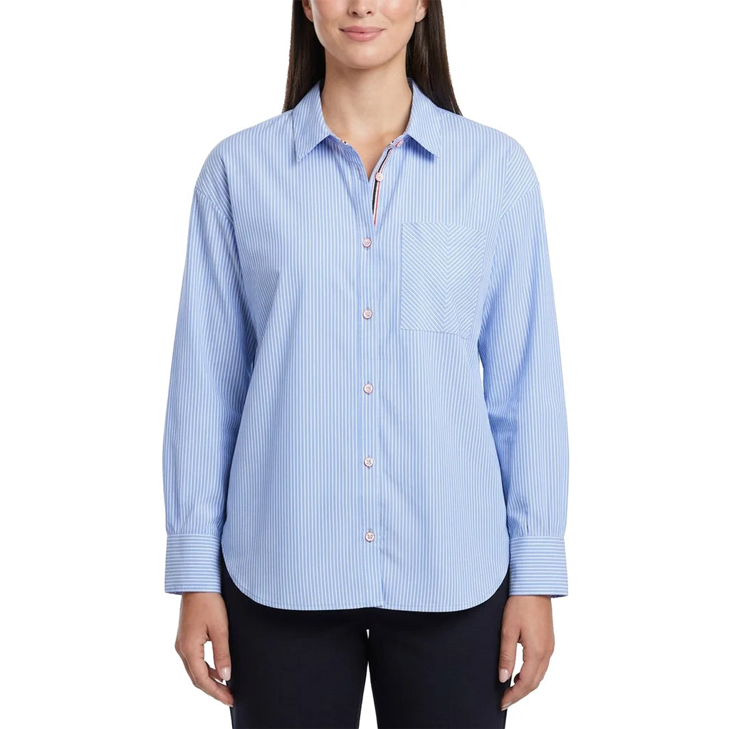 Hunter Women's Button Up Cotton Poplin Shirt - image 3