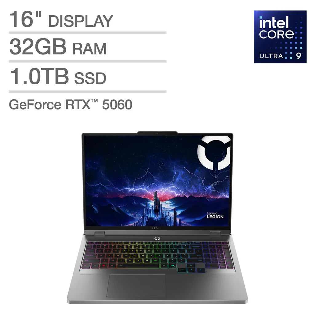 Lenovo Legion 5i 16" Gaming Laptop - Intel Core Ultra 9 275HX - GeForce RTX 5060 - WQXGA (2560x1600) - Windows 11 Home - 32GB RAM - 1TB SSD – image 1