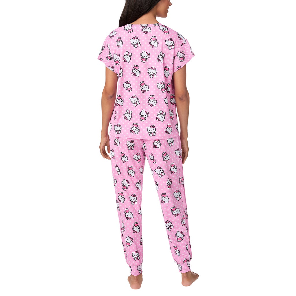 [color:pink (hello kitty)] Character Women's 2-Piece Pajama Set - Pink (Hello Kitty) - image 3