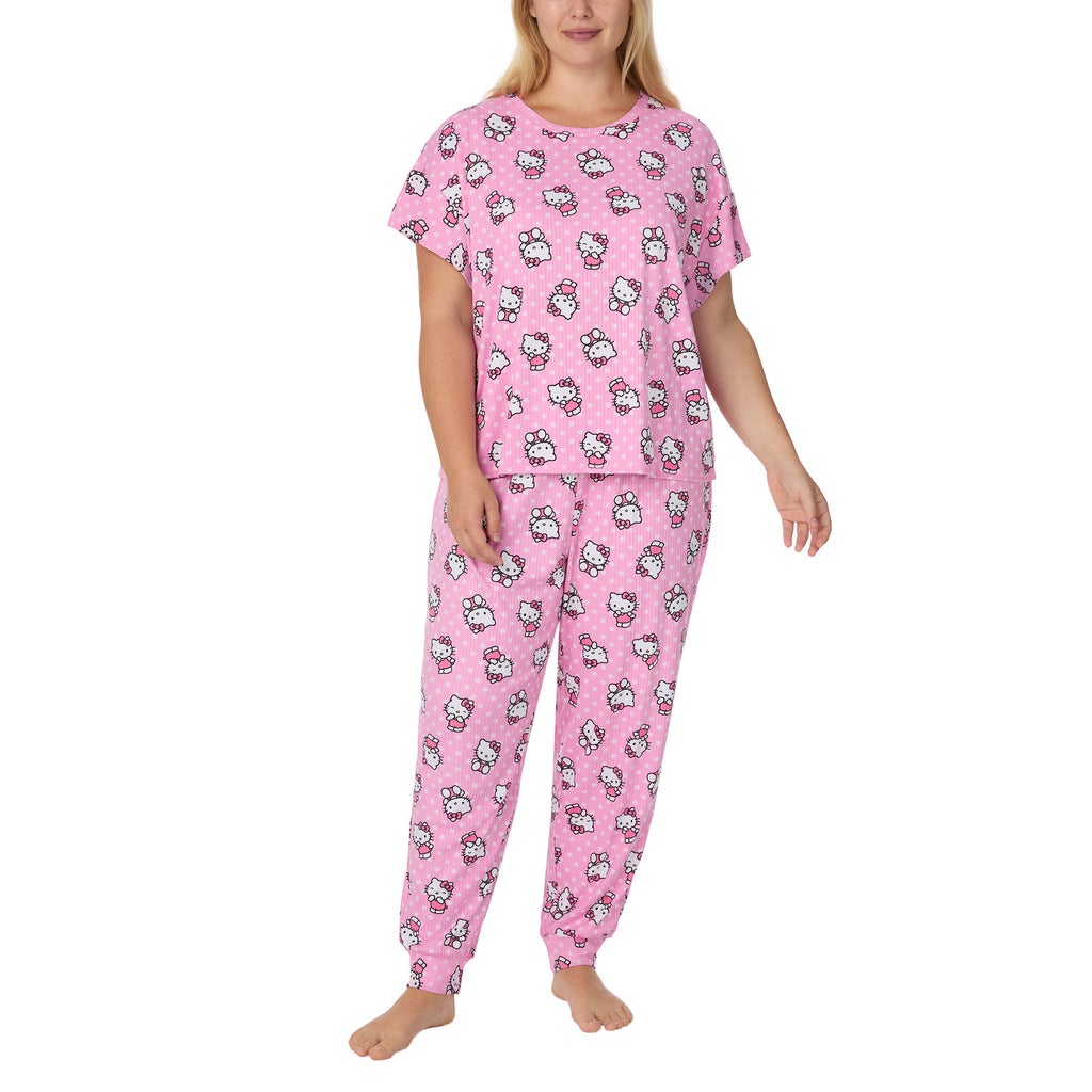 [color:pink (hello kitty)] Character Women's 2-Piece Pajama Set - Pink (Hello Kitty) - image 5