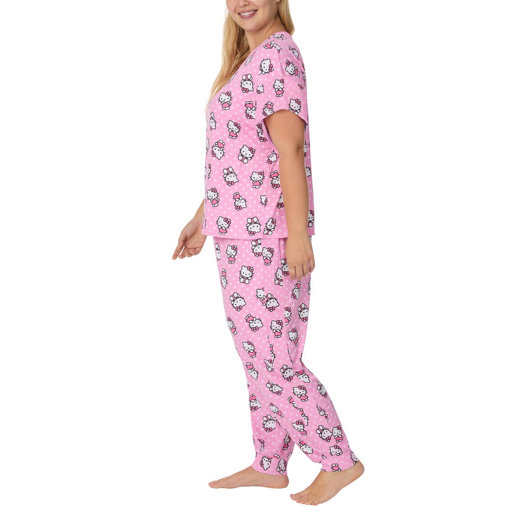 [color:pink (hello kitty)] Character Women's 2-Piece Pajama Set - Pink (Hello Kitty) - image 6