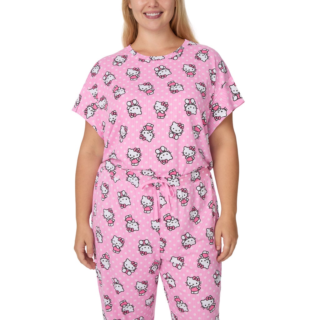 [color:pink (hello kitty)] Character Women's 2-Piece Pajama Set - Pink (Hello Kitty) - image 8