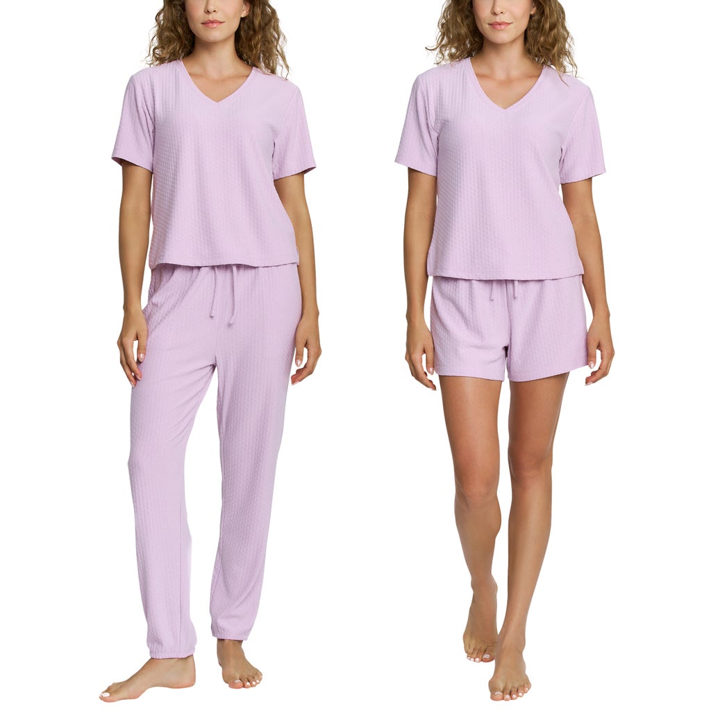 [color:purple] Honeydew Women's 3-Piece Lounge Set - Purple - image 1