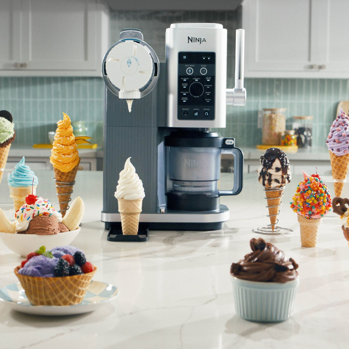 Ninja CREAMi Scoop and Swirl Ice Cream and Soft Serve Maker, 13 One-Touch Programs, Costco Shop Card Included