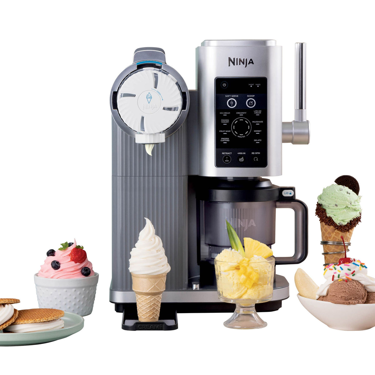 Ninja CREAMi Scoop and Swirl Ice Cream and Soft Serve Maker, 13 One-Touch Programs, Costco Shop Card Included