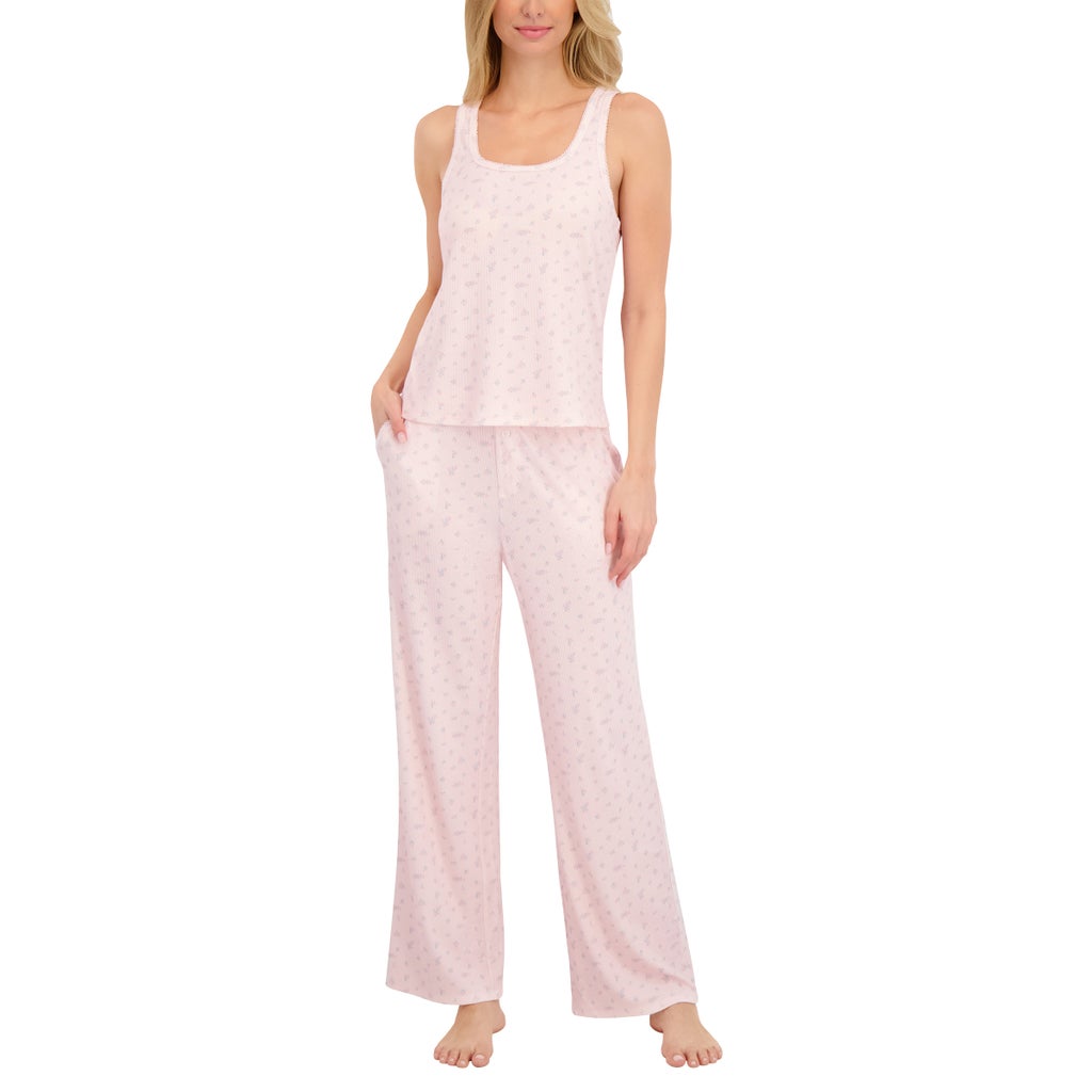[color:pink] Live2Lounge Women's 3-piece Picot Lounge Set - Pink - image 4