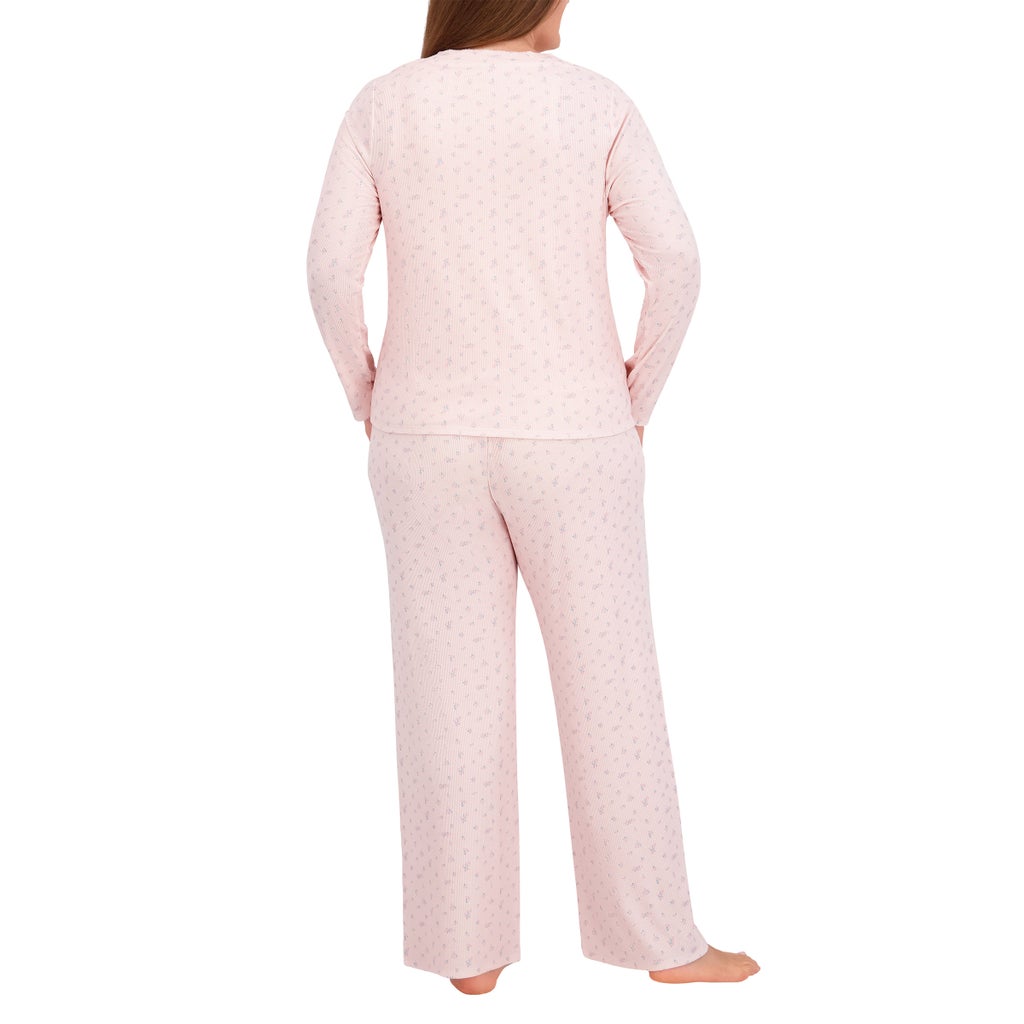 [color:pink] Live2Lounge Women's 3-piece Picot Lounge Set - Pink - image 18
