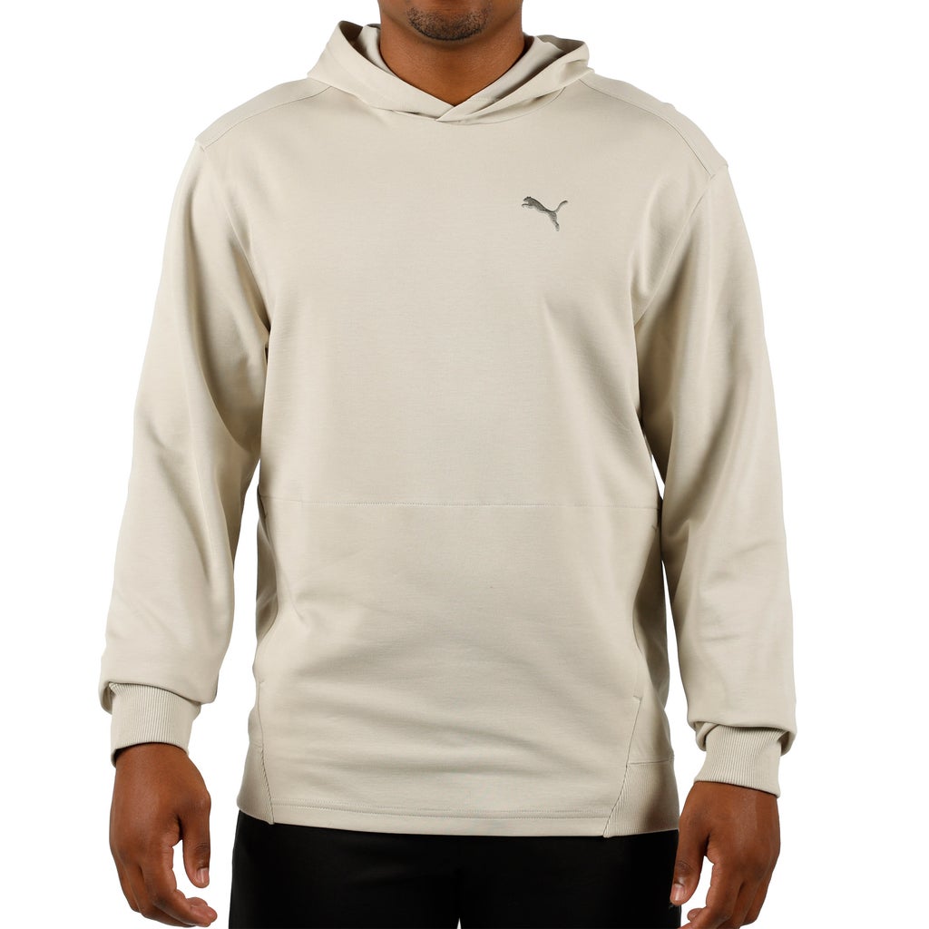 [color:tan] PUMA Men's Elevated Essentials Hoodie - Tan - image 1
