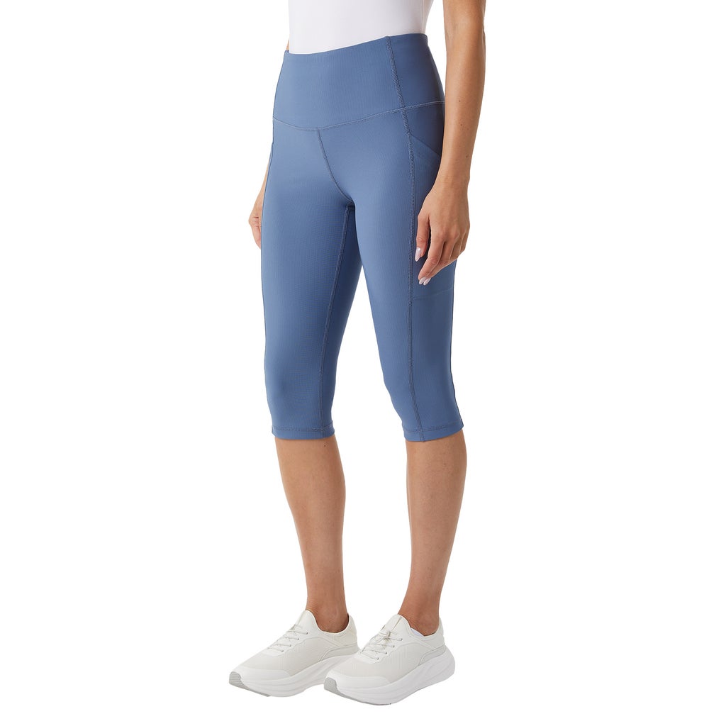 [color:blue] 32 Degrees Women's Ribbed Crop Legging - Blue - image 10