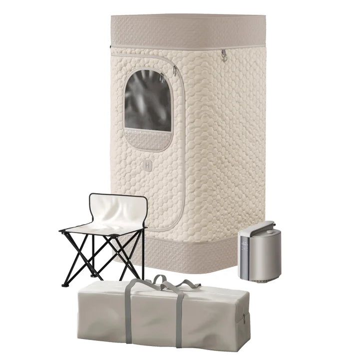 [color:cream] Homedics Premium Steam Sauna - Cream - image 1
