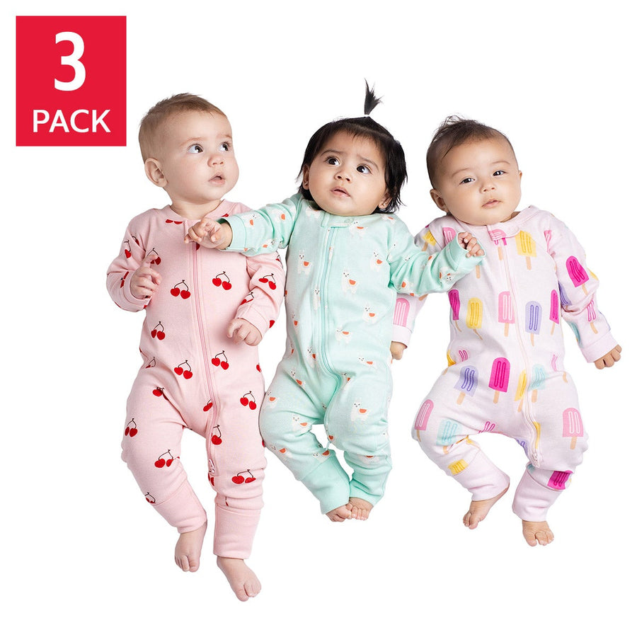 Monica + Andy Baby 3-pack Cotton Sleepers