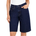 [color:dark blue] DKNY Jeans Women's Mid-Rise Denim Shorts - Dark Blue - image 1
