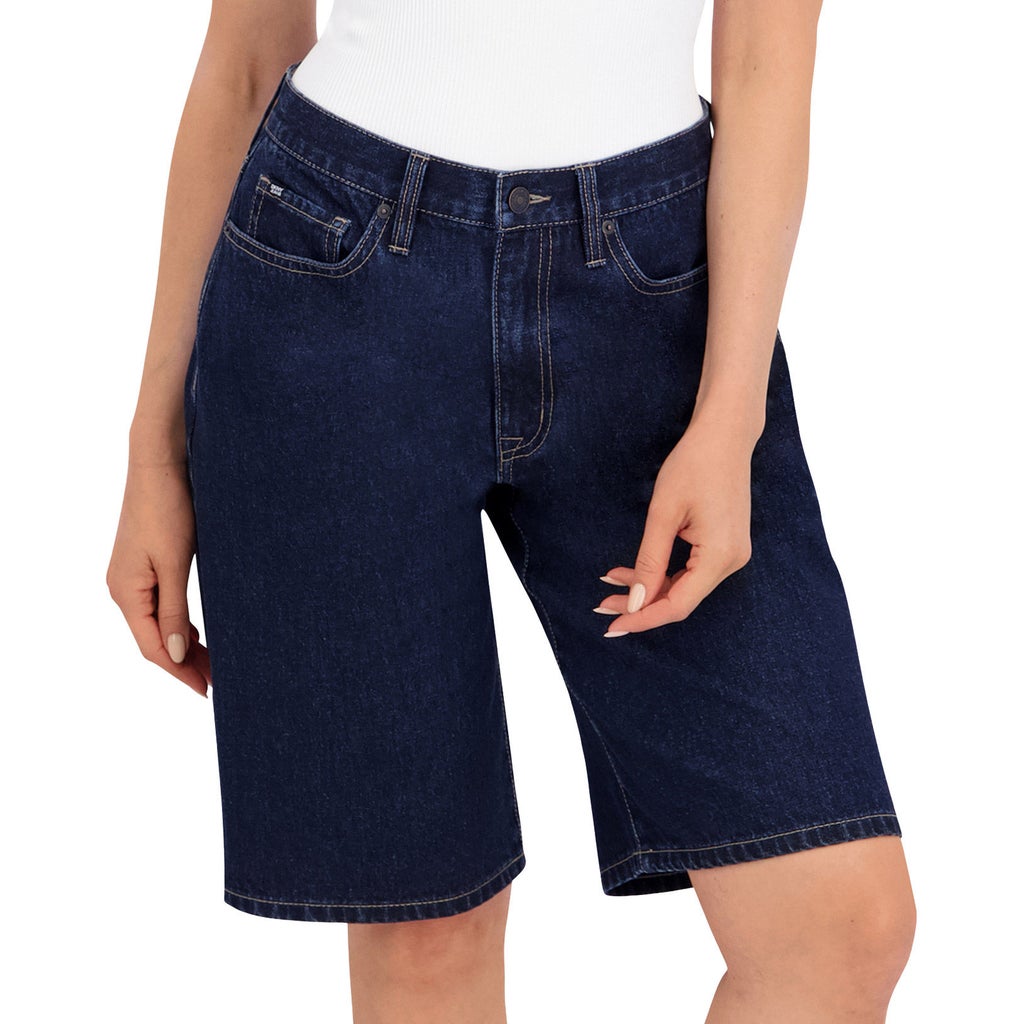 [color:dark blue] DKNY Jeans Women's Mid-Rise Denim Shorts - Dark Blue - image 2