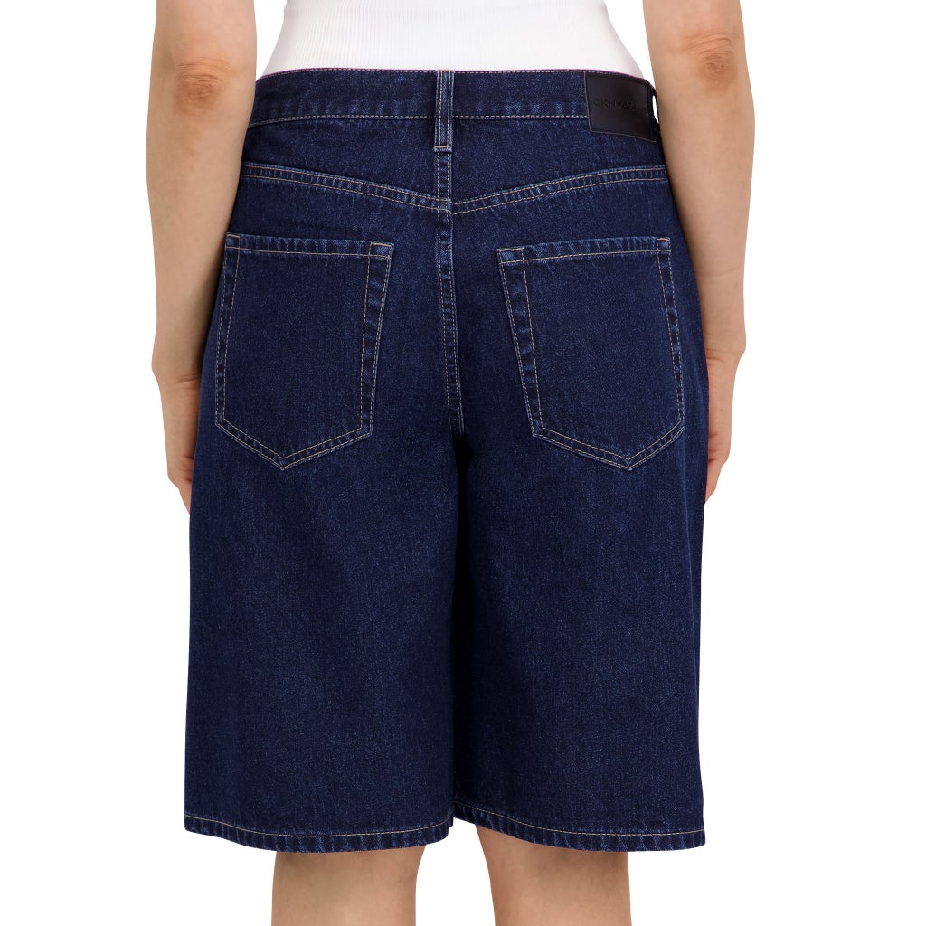 [color:dark blue] DKNY Jeans Women's Mid-Rise Denim Shorts - Dark Blue - image 3