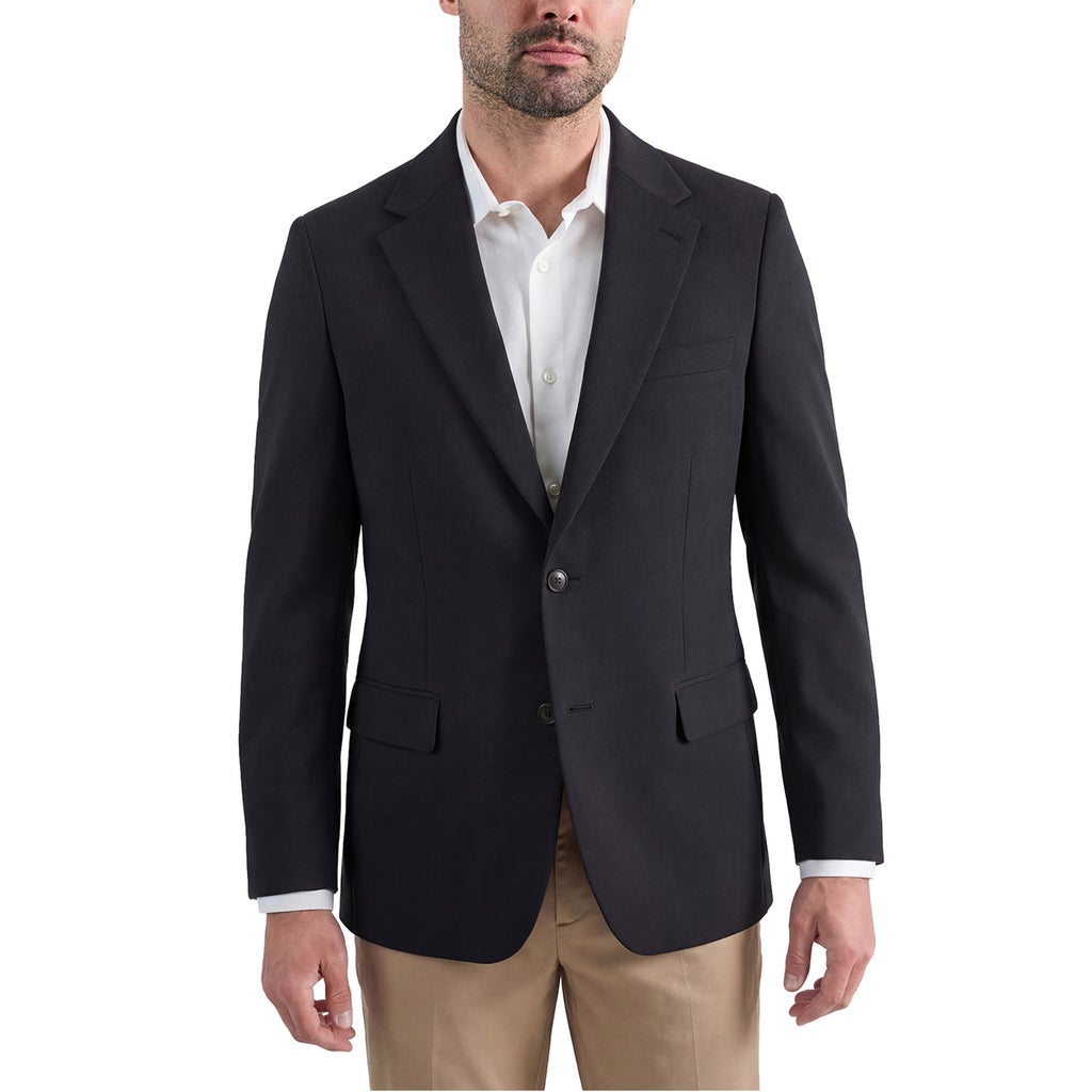 [color:black] Haggar Men's Travel Blazer - Black - image 1