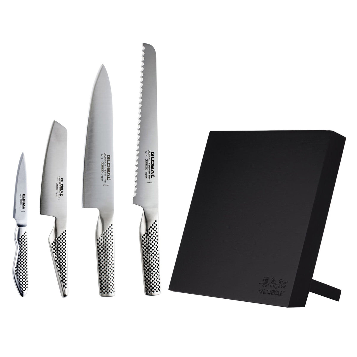Global Bitoku 5-piece Classic Chef Essentials Knife Set