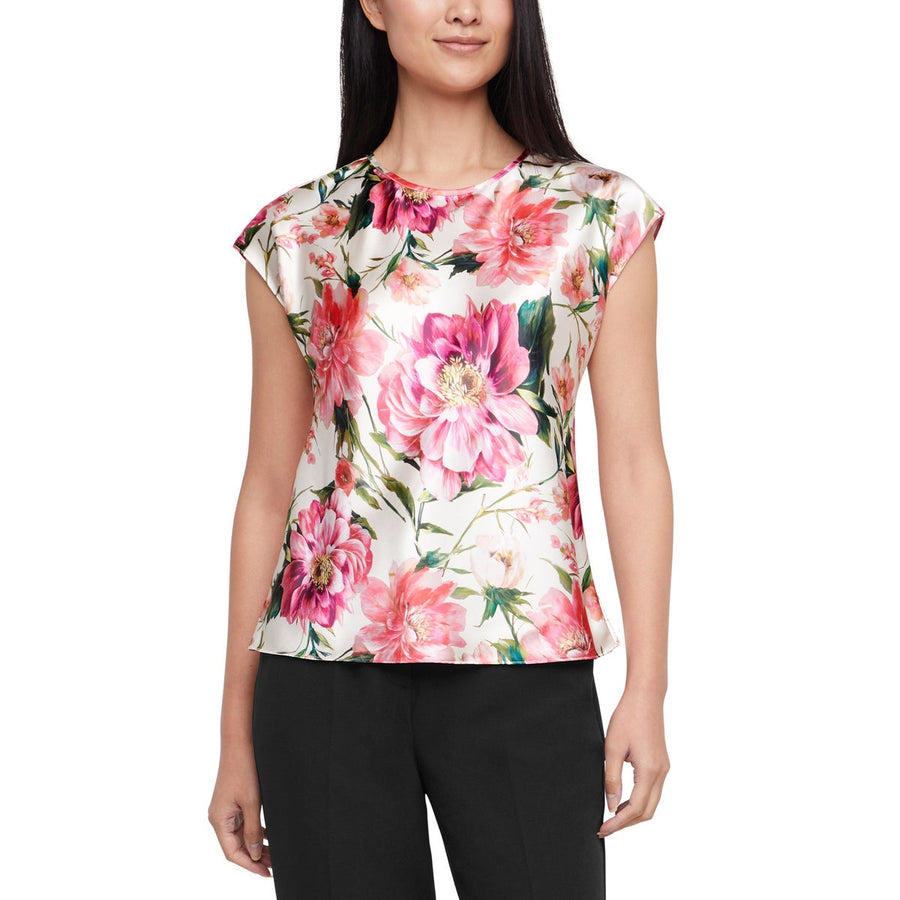 Express Women's Short Sleeve Satin Blouse