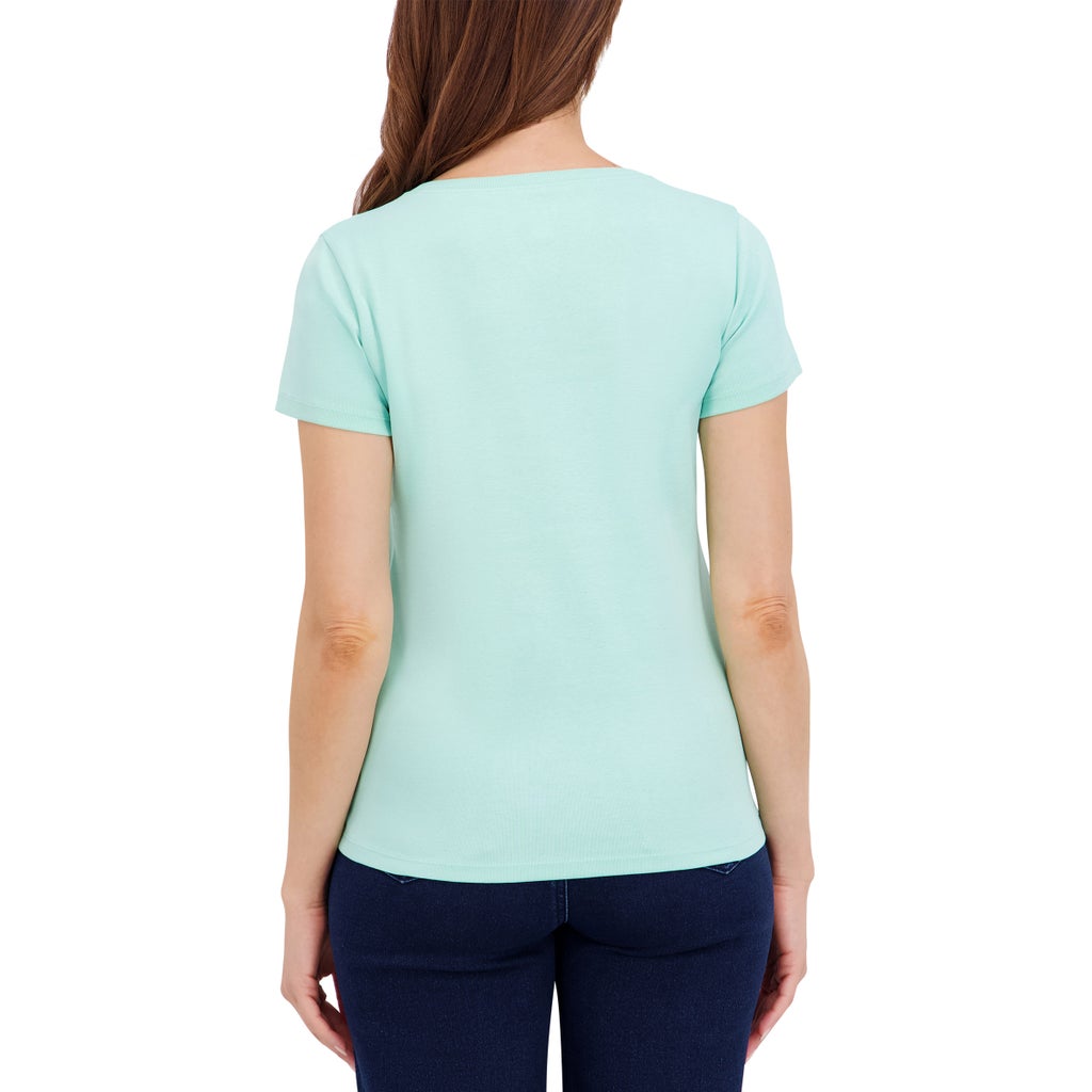 [color:mint] DKNY Women's Organic Cotton Tee - Mint - image 2