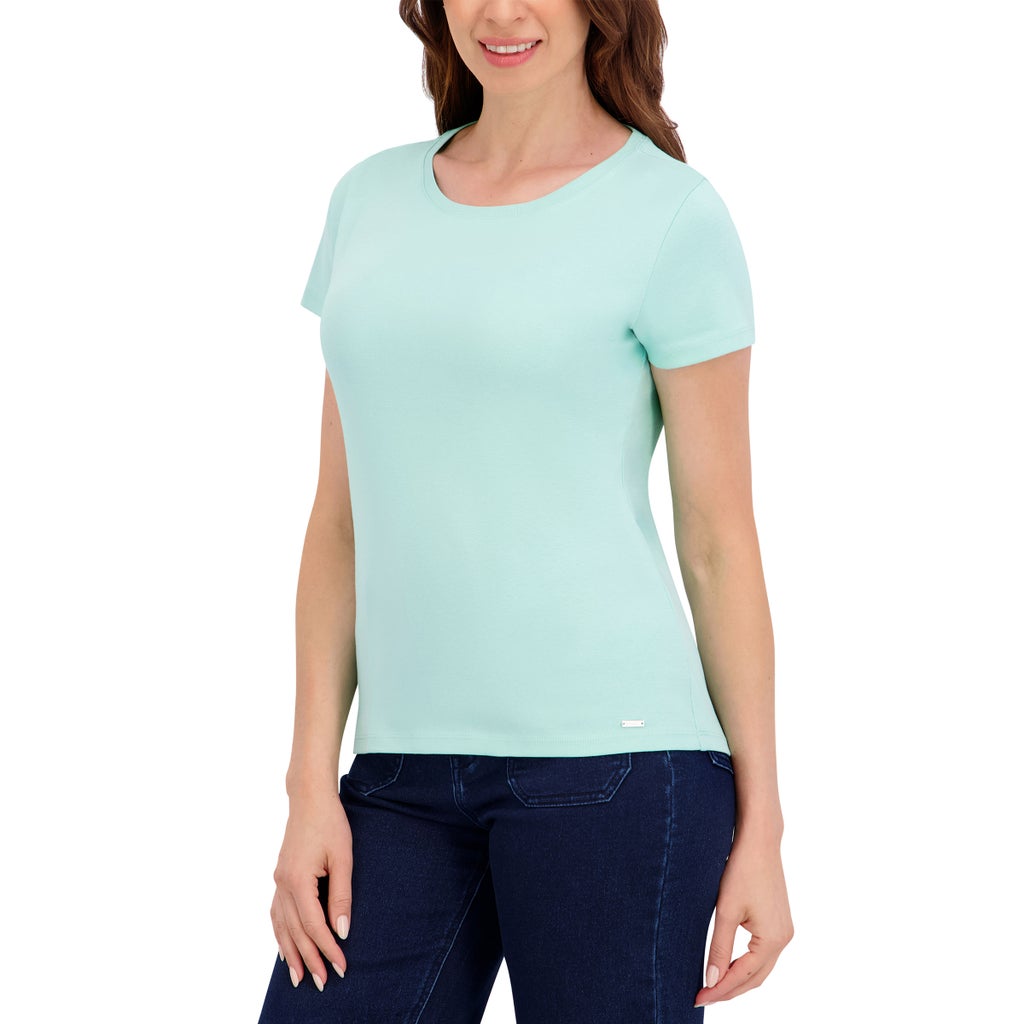 [color:mint] DKNY Women's Organic Cotton Tee - Mint - image 3