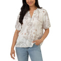 Well Worn Women's Short Sleeve Satin Blouse