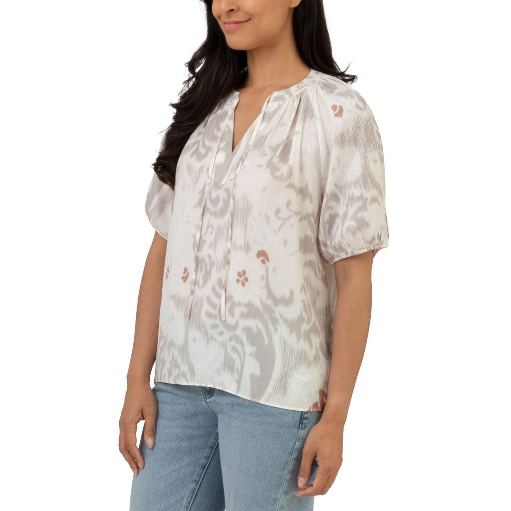 Well Worn Women's Short Sleeve Satin Blouse - shared product image