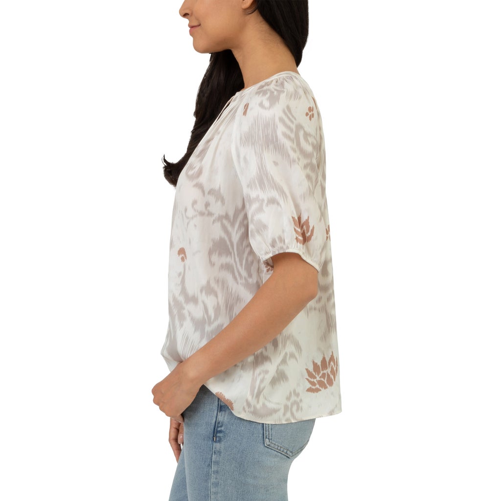 Well Worn Women's Short Sleeve Satin Blouse - shared product image