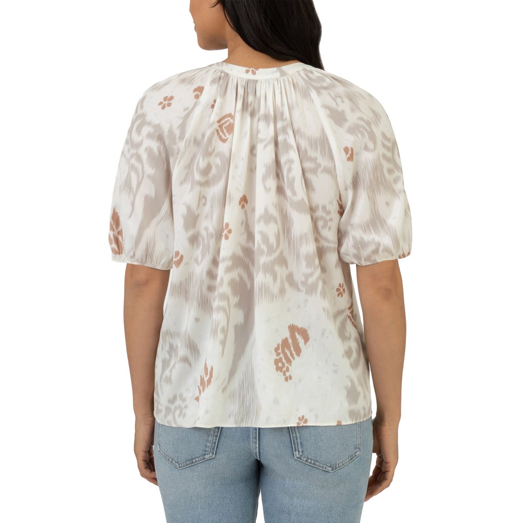 Well Worn Women's Short Sleeve Satin Blouse - image 7
