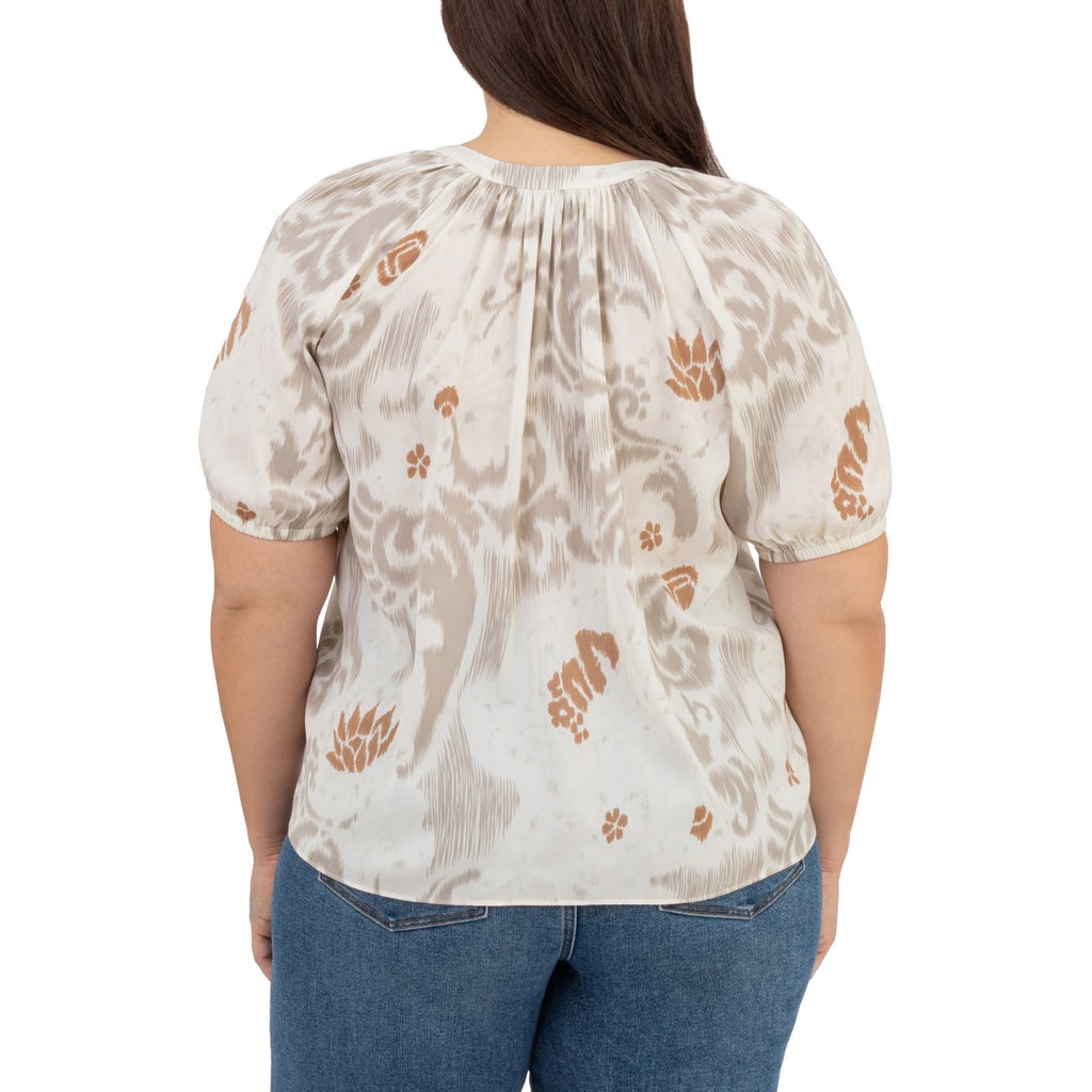 Well Worn Women's Short Sleeve Satin Blouse - image 10