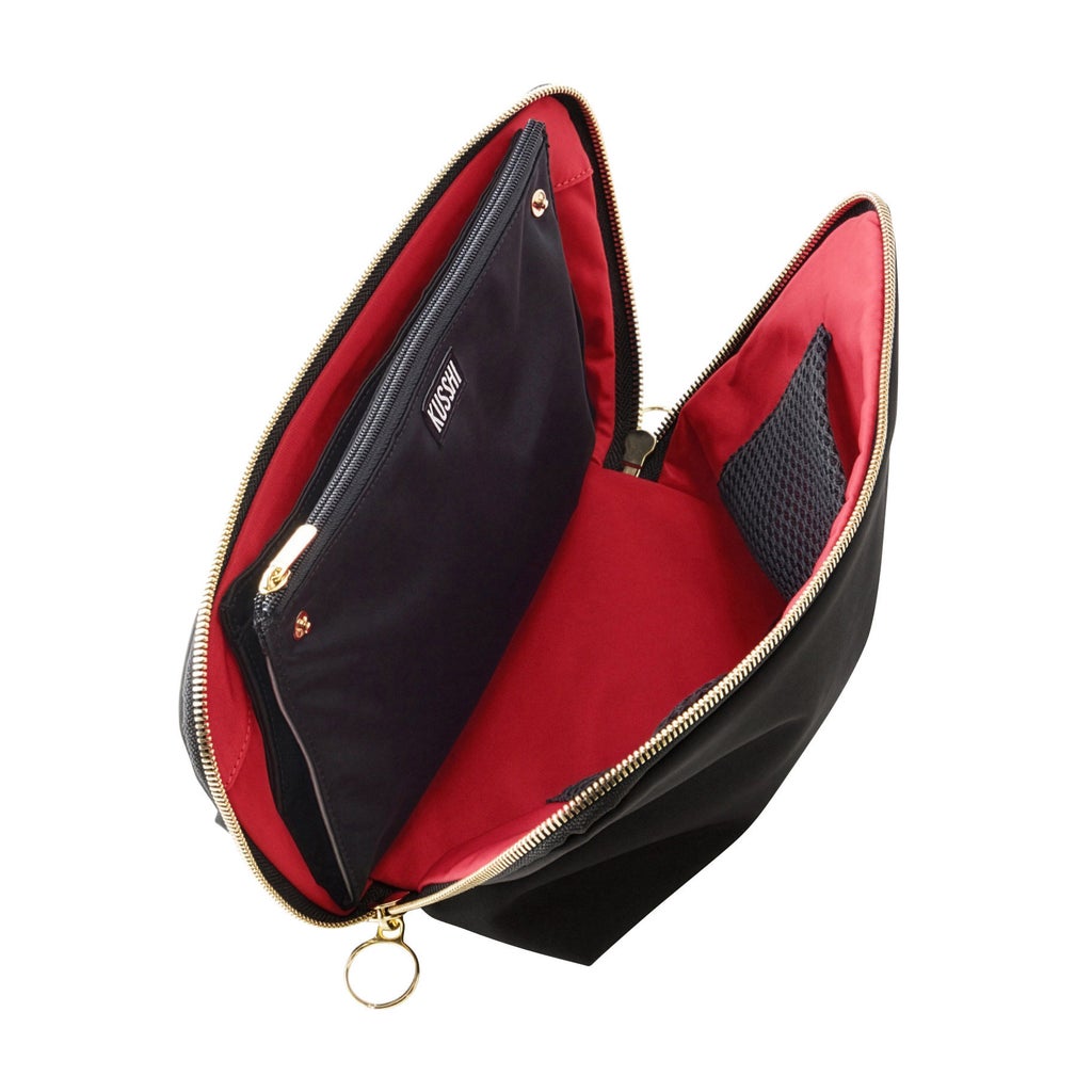 KUSSHI Signature Makeup Bag with Snap-in Brush Organizer - product image