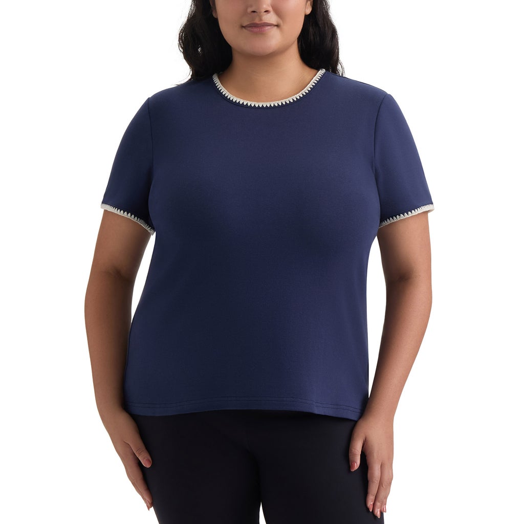 [color:navy] Teddi Rose Women's Short Sleeve Top - Navy - image 4