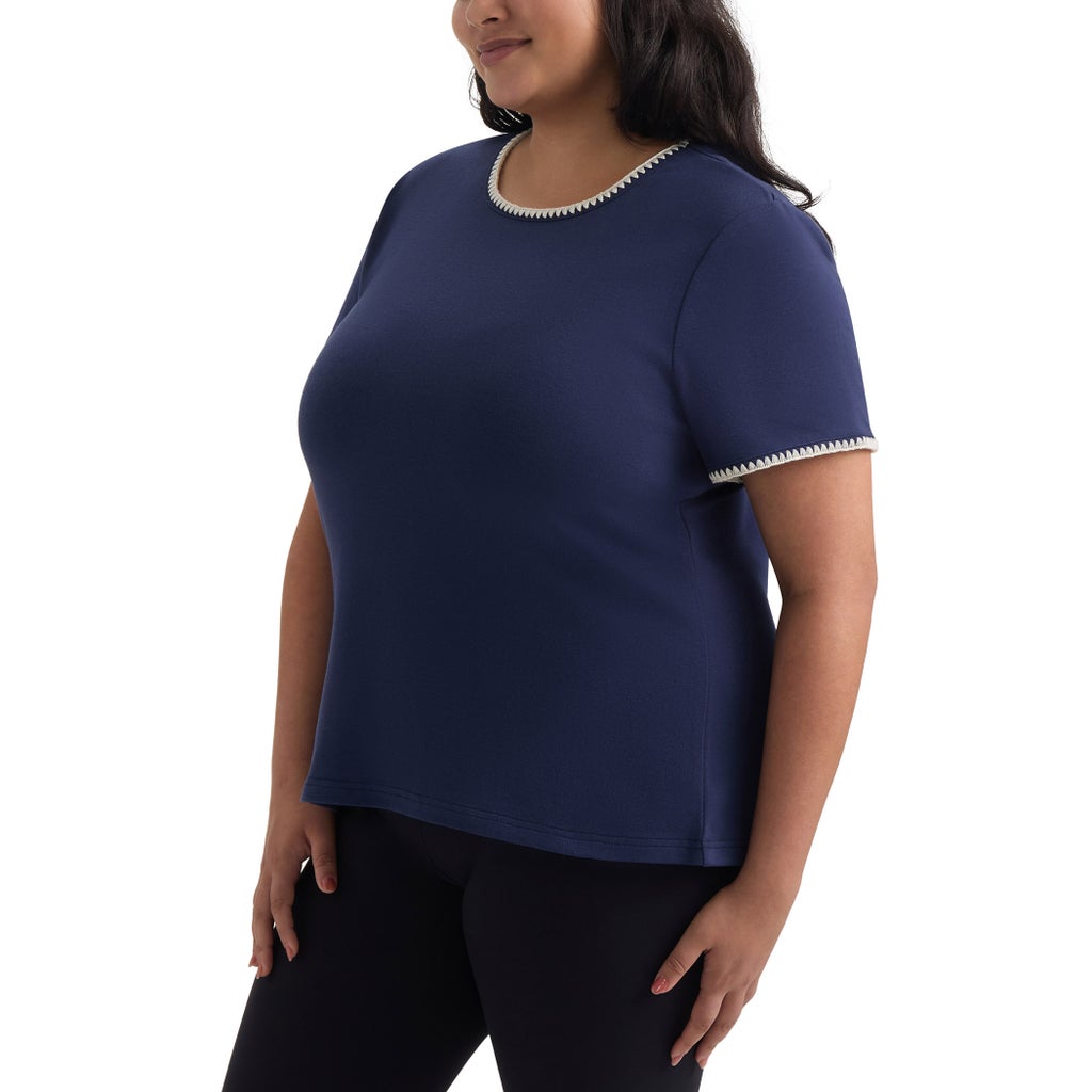 [color:navy] Teddi Rose Women's Short Sleeve Top - Navy - image 6