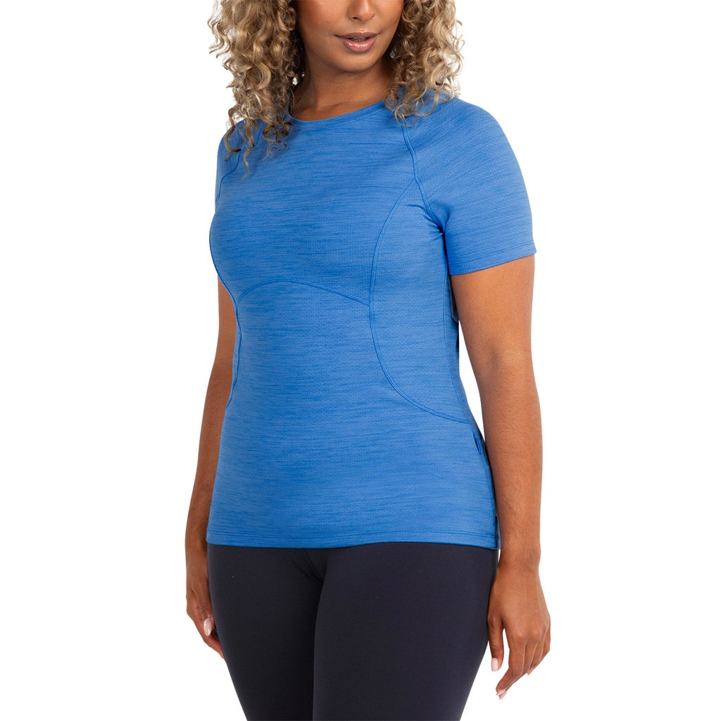 [color:blue] Spyder Women's Short Sleeve Active Tee - Blue - image 2