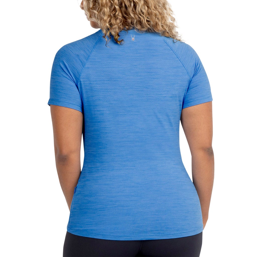 [color:blue] Spyder Women's Short Sleeve Active Tee - Blue - image 3