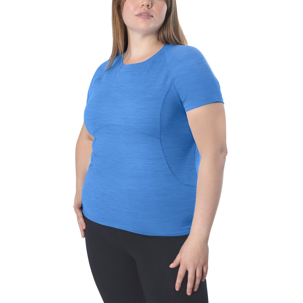 [color:blue] Spyder Women's Short Sleeve Active Tee - Blue - image 12