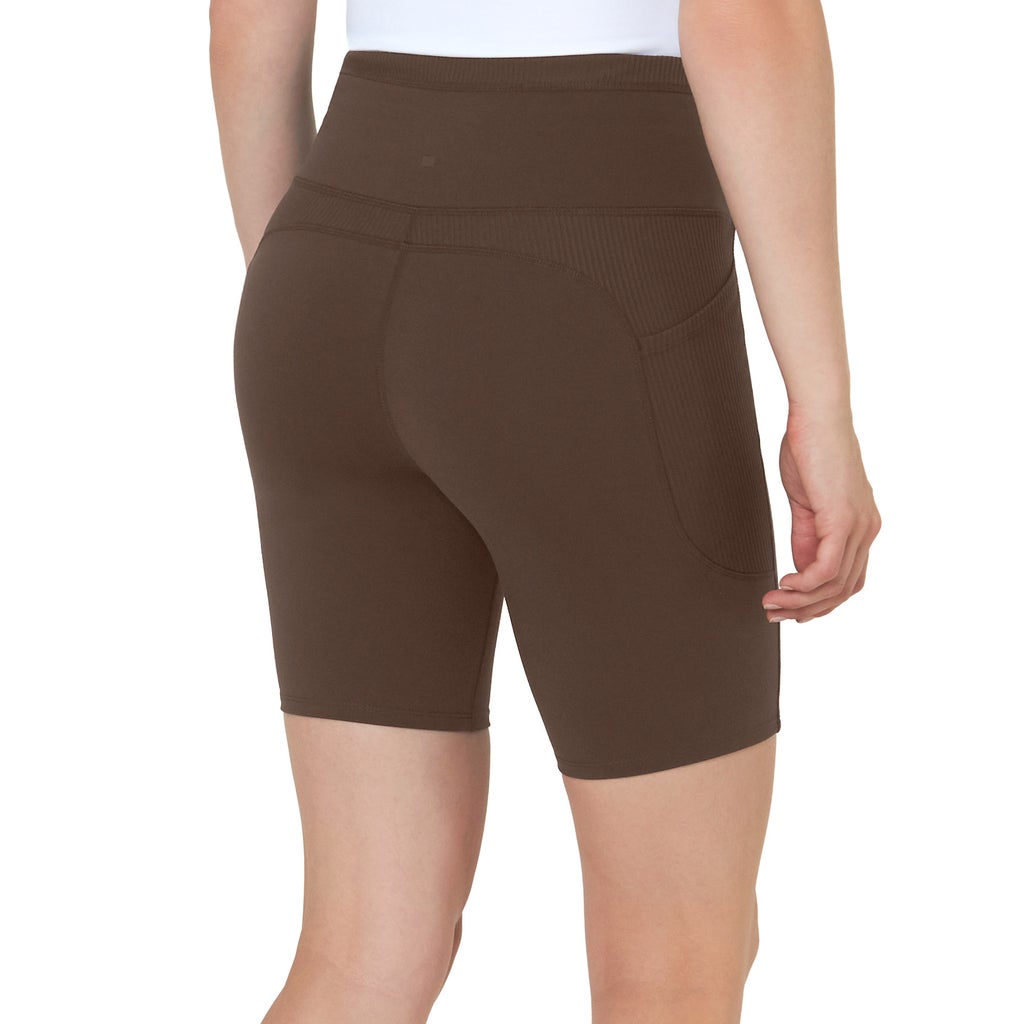 [color:brown] Mondetta Women's Bike Short - Brown - image 9