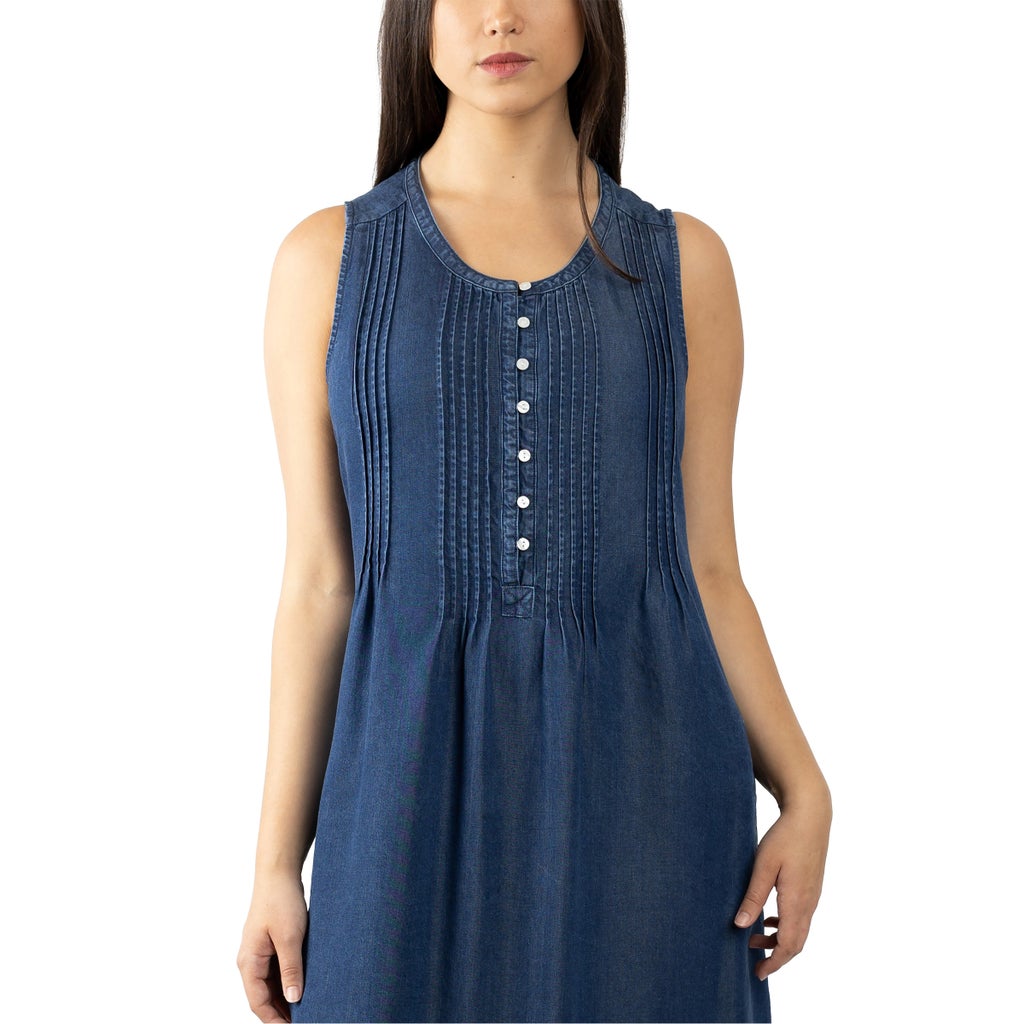 [color:blue] Coldwater Creek Women's Tencel Dress - Blue - image 5