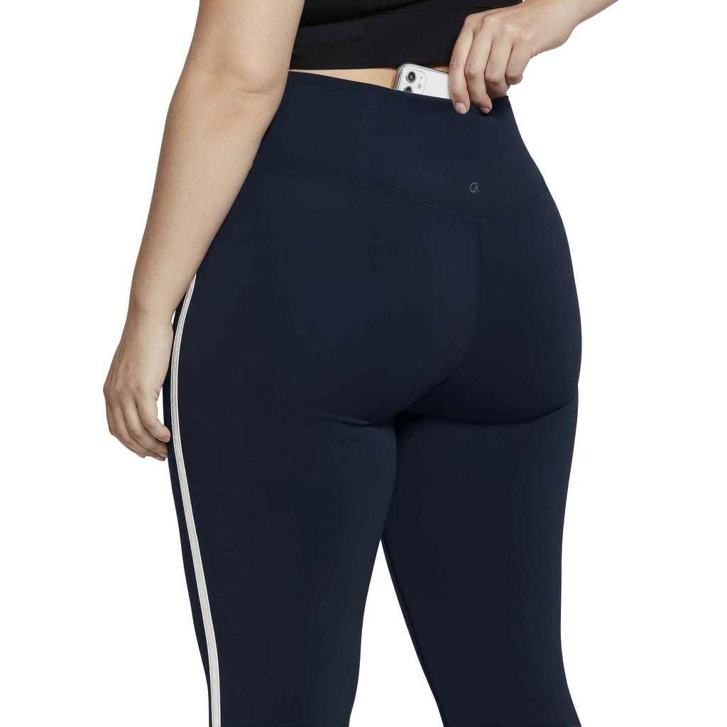[color:navy] GapFit Women's Flare Legging with Piping - Navy - image 17