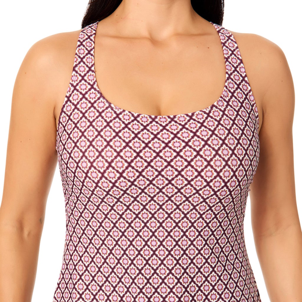 [color:dark red] Lands' End Women's Swim Dress - Dark Red - image 4