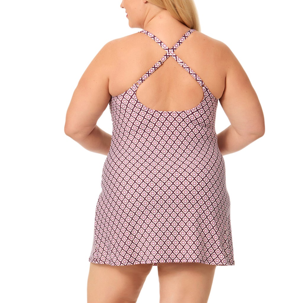 [color:dark red] Lands' End Women's Swim Dress - Dark Red - image 7