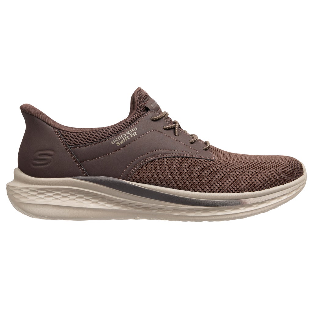 [color:brown] Skechers Men's Hands-Free Swift Fit Sneaker - Brown - image 2