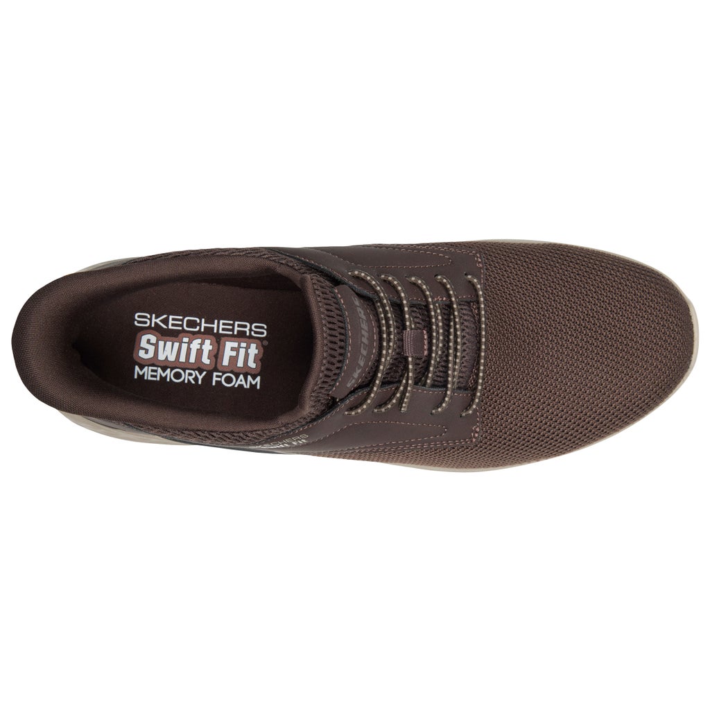 [color:brown] Skechers Men's Hands-Free Swift Fit Sneaker - Brown - image 4