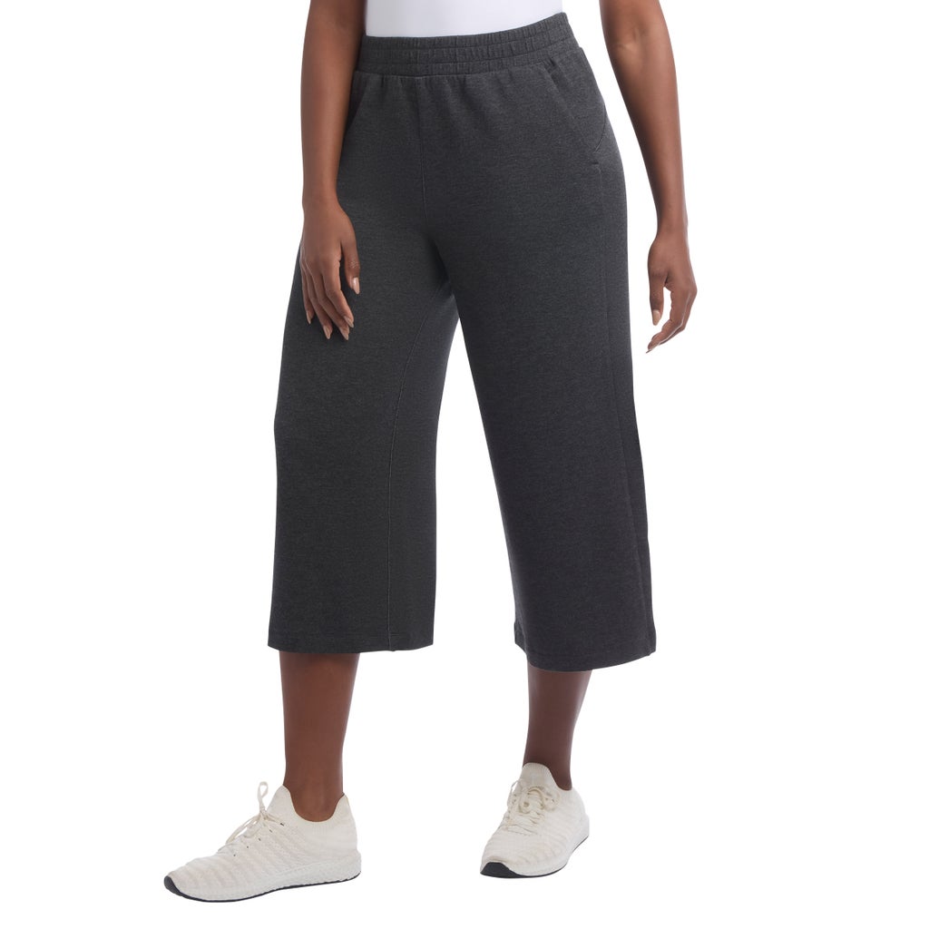 [color:gray] Danskin Women's Luxe Cropped Gaucho - Gray - image 10